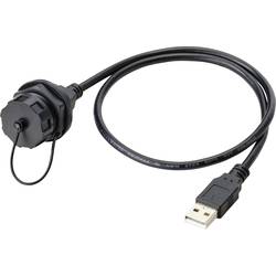 TRU COMPONENTS Vestavná zásuvka USB 2.0 typ A zásuvka, vestavná 50 cm IP67 Množství: 1 ks