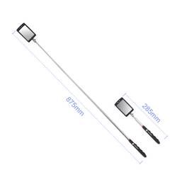 TOOLCRAFT inspekční zrcátko s osvětlením, vysouvací Velikost zrcadla: (š x v) 50 mm x 80 mm