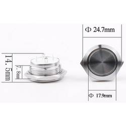 TRU COMPONENTS, TC-9563704 tlačítko, 22 mm, 12 V, 0.005 A, 1 ks