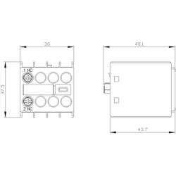 Siemens 3RH2911-1HA01 pomocný spínač okamžité spínání 1 rozpínací kontakt s pomocným kontaktem Vhodné pro značku (relé): Siemens Piece 1 ks