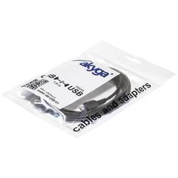 Akyga USB kabel USB 2.0 USB-A zástrčka, USB Micro-B zástrčka 1.80 m černá AK-USB-01