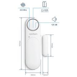 Avidsen dveřní/okenní alarm bílá sada s dálkovým ovladačem 120 dB 100023