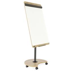 Rocada flipchart NAT0618 (š x v) 670 mm x 2000 mm dub, Signální bílá (RAL 9003), ocelová omyvatelný, popisovatelný, výškově nastavitelný, vč. odkládací