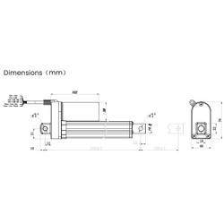 TRU COMPONENTS lineární servomotor TC24-100-1000P TC-13492808 délka 100 mm Posuvná síla 1000 N 24 V/DC 1 ks