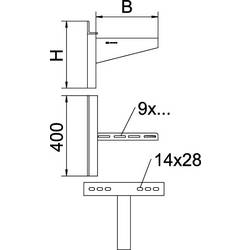 OBO Bettermann 6417906 Nástěnný držák (d x š x v) 210 x 50 x 335 mm 1 ks kov