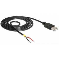 Delock USB kabel USB 2.0 USB-A zástrčka, Otevřené konce kabelu 1.50 m černá 85664