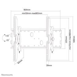 Neomounts PLASMA-W200 TV držák na zeď 94,0 cm (37) - 215,9 cm (85) naklápěcí