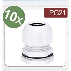 Quadrios 24CA410 kabelová průchodka PG21 polyamid bílá 10 ks