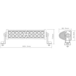 Berger & Schröter pracovní světlomet 12 V, 24 V 120 W 20198 osvětlení blízkého terénu (š x v x h) 610 x 115 x 85 mm 7800 lm 6000 K