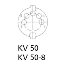 Lumberg KV 50 DIN kruhový konektor zásuvka, rovná Pólů: 5 stříbrná 1 ks