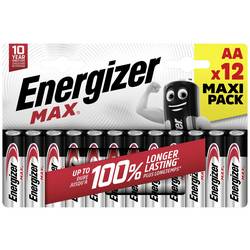 Energizer Max tužková baterie AA alkalicko-manganová, 1.5 V, 12 ks