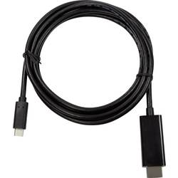 LogiLink USB-C® / HDMI kabelový adaptér USB-C ® zástrčka, Zástrčka HDMI-A 1.80 m černá UA0329 Kabel pro displeje USB-C®
