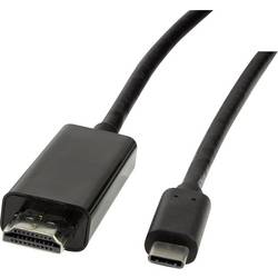 LogiLink USB-C® / HDMI kabelový adaptér USB-C ® zástrčka, Zástrčka HDMI-A 1.80 m černá UA0329 Kabel pro displeje USB-C®