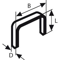 Bosch Accessories 2609255833 svorky z plochého drátu Typ 51 1000 ks Rozměry (d x š) 10 mm x 10 mm