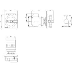 černá 3pólový 6 mm² 16 A 690 V/AC Siemens 3LD20540TK51