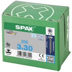 SPAX 1197000300303 R 88091 Senkkopf T-STAR šroub do dřeva 3 mm 30 mm T-STAR plus 88091 nerezová ocel A2 200 ks