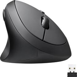 Perixx PERIMICE-719 L optická ergonomická myš, přenos bezdrátový, 6 tlačítko, 800 dpi, 1200 dpi, 1600 dpi, černá