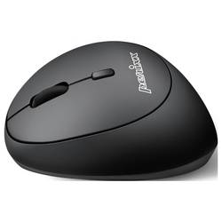 Perixx PERIMICE-719 L optická ergonomická myš, přenos bezdrátový, 6 tlačítko, 800 dpi, 1200 dpi, 1600 dpi, černá
