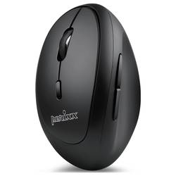 Perixx PERIMICE-719 L optická ergonomická myš, přenos bezdrátový, 6 tlačítko, 800 dpi, 1200 dpi, 1600 dpi, černá