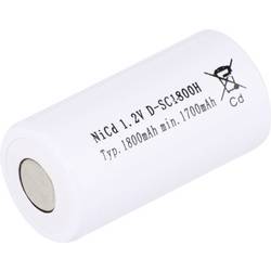 Mexcel SC1800H speciální akumulátor Sub-C odolné vůči vysokým teplotám, Flat-Top Ni-Cd 1.2 V 1800 mAh 1 ks