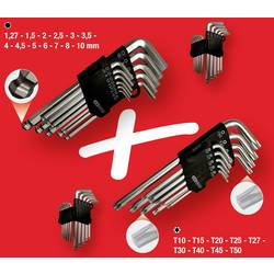 KS Tools 151.4000 TX sada klíčů 1.27 mm, 1.5 mm, 2 mm, 2.5 mm, 3 mm, 3.5 mm, 4 mm, 4.5 mm, 5 mm, 6 mm, 7 mm, 8 mm, 10 mm T 10, T 15, T 20, T 25, T 27, T 30, T