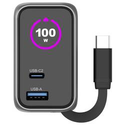 VOLTCRAFT UC-100W01 USB nabíječka, GaN, USB Power Delivery (USB-PD) , Rychlonabíječka, 1x USB A , 2x USB-C®, Dodávka energie, černá