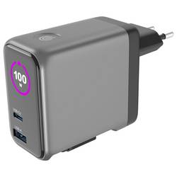 VOLTCRAFT UC-100W01 USB nabíječka, GaN, USB Power Delivery (USB-PD) , Rychlonabíječka, 1x USB A , 2x USB-C®, Dodávka energie, černá