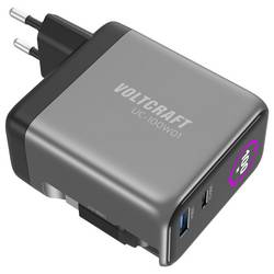 VOLTCRAFT UC-100W01 USB nabíječka, GaN, USB Power Delivery (USB-PD) , Rychlonabíječka, 1x USB A , 2x USB-C®, Dodávka energie, černá