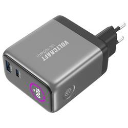 VOLTCRAFT UC-100W01 USB nabíječka, GaN, USB Power Delivery (USB-PD) , Rychlonabíječka, 1x USB A , 2x USB-C®, Dodávka energie, černá