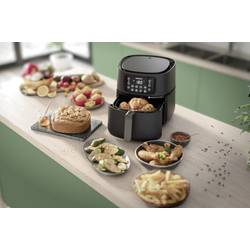 Philips Home HD9285/93 horkovzdušná fritéza, 7.2 l, ovládání pomoci aplikace, nepřilnavý povlak, bez BPA, černá, stříbrná