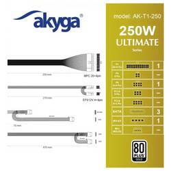 Akyga PC síťový zdroj 250 W TFX 80 PLUS® Gold