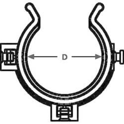 HellermannTyton 161-64008 HWClip25-HIRHS-BK-50 Držák ochranné hadice černá 1 ks