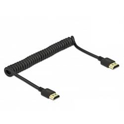 Delock HDMI kabel Zástrčka HDMI-A 1.5 m černá 84967 4K UHD, pozlacené kontakty, třížilový stíněný, kroucený HDMI kabel