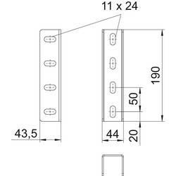 OBO Bettermann 6018505 U-stojina 1 ks kov
