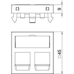 OBO Bettermann 6119292 kryt nosič datové techniky (š x v x h) 45 x 45 x 9 mm 1 ks bílá