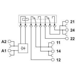 Phoenix Contact PLC-RSC- 24DC/21-21/EX reléový modul, 24 V/DC, 6 A, 2 přepínací kontakty, 10 ks