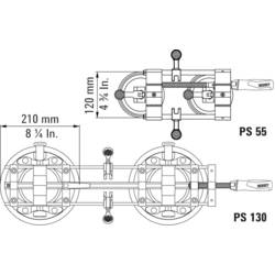 Bessey PS55 šroubová svěrka Rozpětí (max.):55 mm Vnější délka: 361 mm