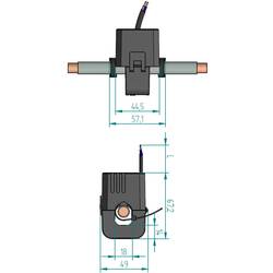 Gossen Metrawatt SC40-B 200/1A 0,2VA Kl.0,5 18 mm U118K kabelový transformátor proudu Primární proud 200 A Sekundární proud 1 A 1 ks