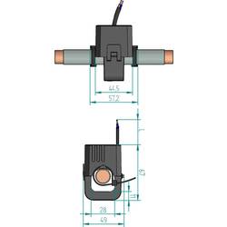 Gossen Metrawatt SC40-C 300/1A 0,2VA Kl.1 28 mm U128C kabelový transformátor proudu Primární proud 300 A Sekundární proud 1 A 1 ks