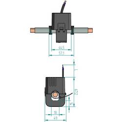 Gossen Metrawatt SC40-B 250/5A 0,5VA Kl.1 18 mm U518C kabelový transformátor proudu Primární proud 250 A Sekundární proud 5 A 1 ks