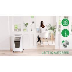 Leitz IQ Autofeed Small Office 100 P4 skartovačka 100 listů na kousky 4 x 30 mm P-4 34 l Křížový řez kancelářské sponky, sponky do sešívačky, kreditní karty