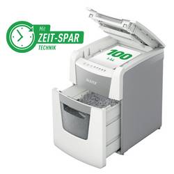 Leitz IQ Autofeed Small Office 100 P4 skartovačka 100 listů na kousky 4 x 30 mm P-4 34 l Křížový řez kancelářské sponky, sponky do sešívačky, kreditní karty