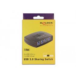 Delock 87724 USB 3.0 přepínač černá