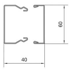 Hager LFS4006009016 kabelová lišta (d x š x v) 2000 x 60 x 40 mm 2 m bílá