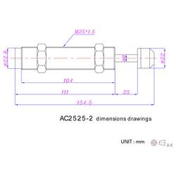 TRU COMPONENTS tlumič nárazů TC-14330892 TC-AC2525-2 Materiál pouzdra: ocel délka: 25 mm 1 ks