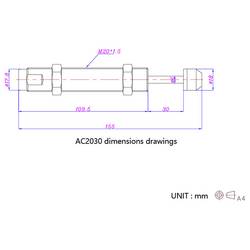 TRU COMPONENTS tlumič nárazů TC-14330888 TC-AC2030-2 Materiál pouzdra: ocel délka: 30 mm 1 ks