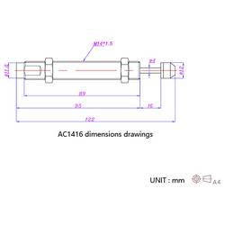 TRU COMPONENTS tlumič nárazů TC-14330880 TC-AC1416-2 Materiál pouzdra: ocel délka: 16 mm 1 ks