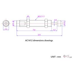 TRU COMPONENTS tlumič nárazů TC-14330876 TC-AC1412-2 Materiál pouzdra: ocel délka: 12 mm 1 ks