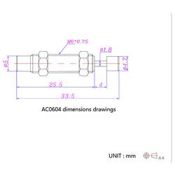 TRU COMPONENTS tlumič nárazů TC-14330856 TC-AC0604-2 Materiál pouzdra: nerezová ocel délka: 4 mm 1 ks