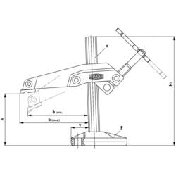 Bessey GRS20-12 svěrka s manipulačním ramenem Rozpětí (max.):200 mm Délka vyložení:123 mm